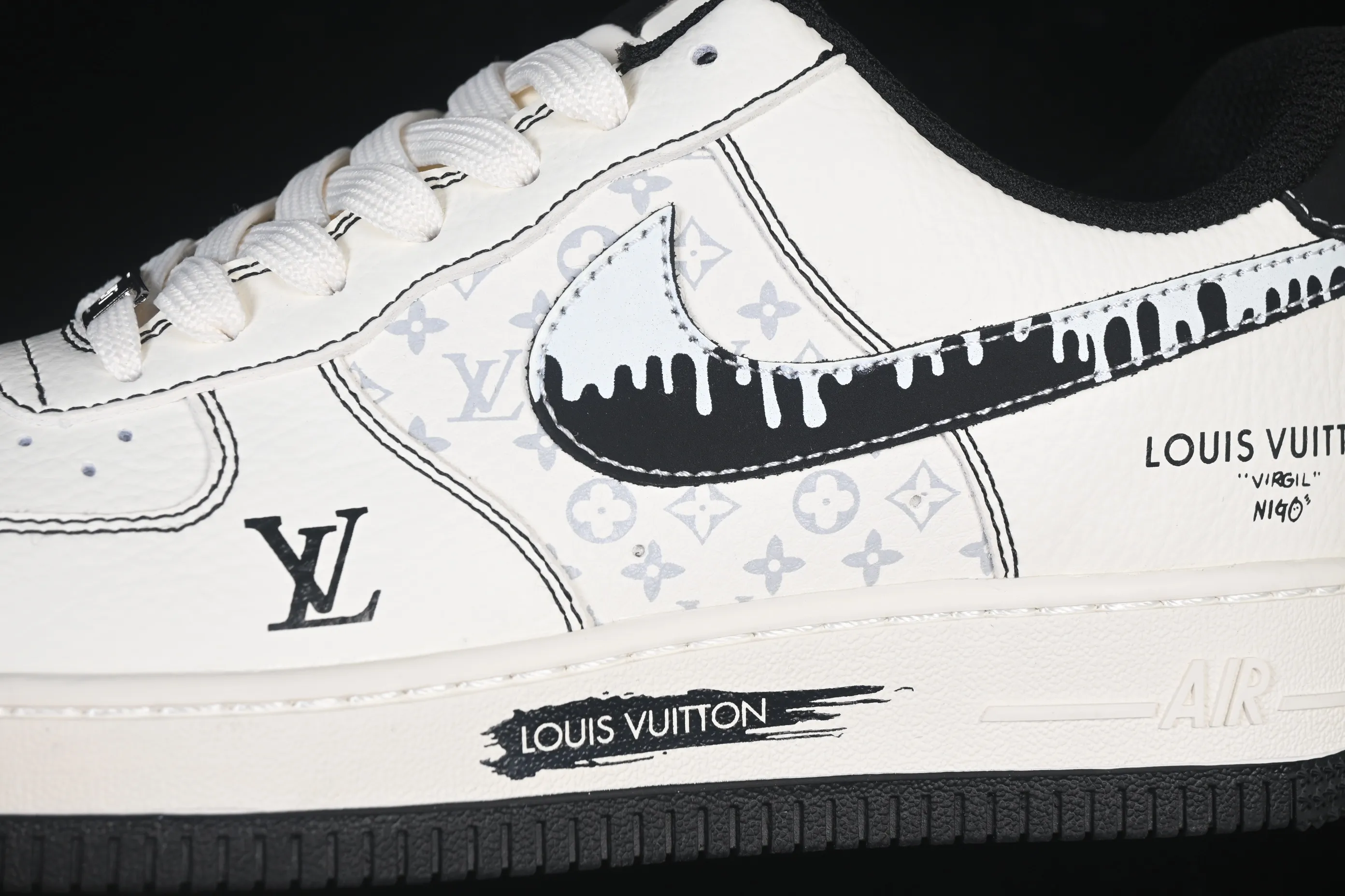 All categories Nk Air Force 1 Air Force series Nk Air Force 1 Low Air Force low-top Nike Air Force 1'07 Low Classic white and black color Air Force 1 low-top casual sneakers KG6699-F31